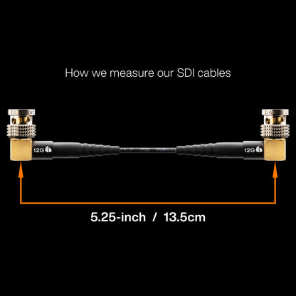 12G-SDI ‣ BNC Right Angle to BNC Right Angle