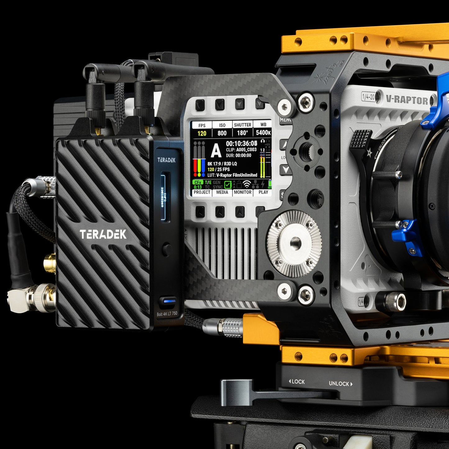 Carbon Side Plate for Teradek / KEYSTONE / V-RAPTOR